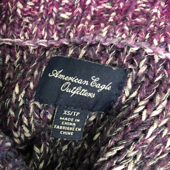 American Eagle Purple cowl neck chunky sweater - Picture 5 of 8